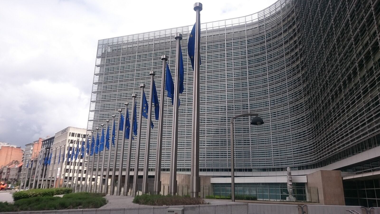 The Berlaymont building in Brussels, headquarters of the European Commission, whose AI Office supervises general-purpose AI models under the AI Act