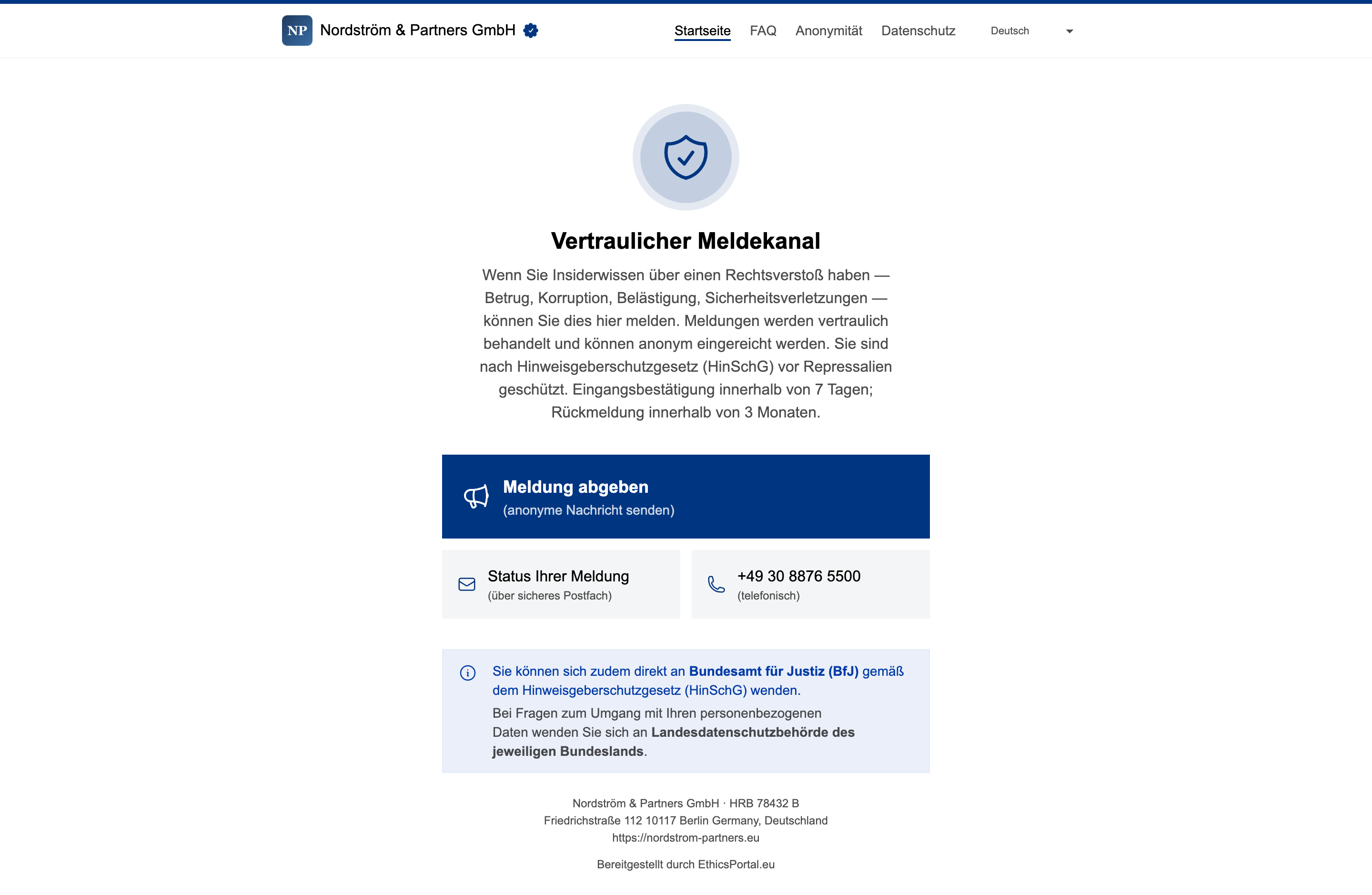 Portal-Link und QR-Code teilen