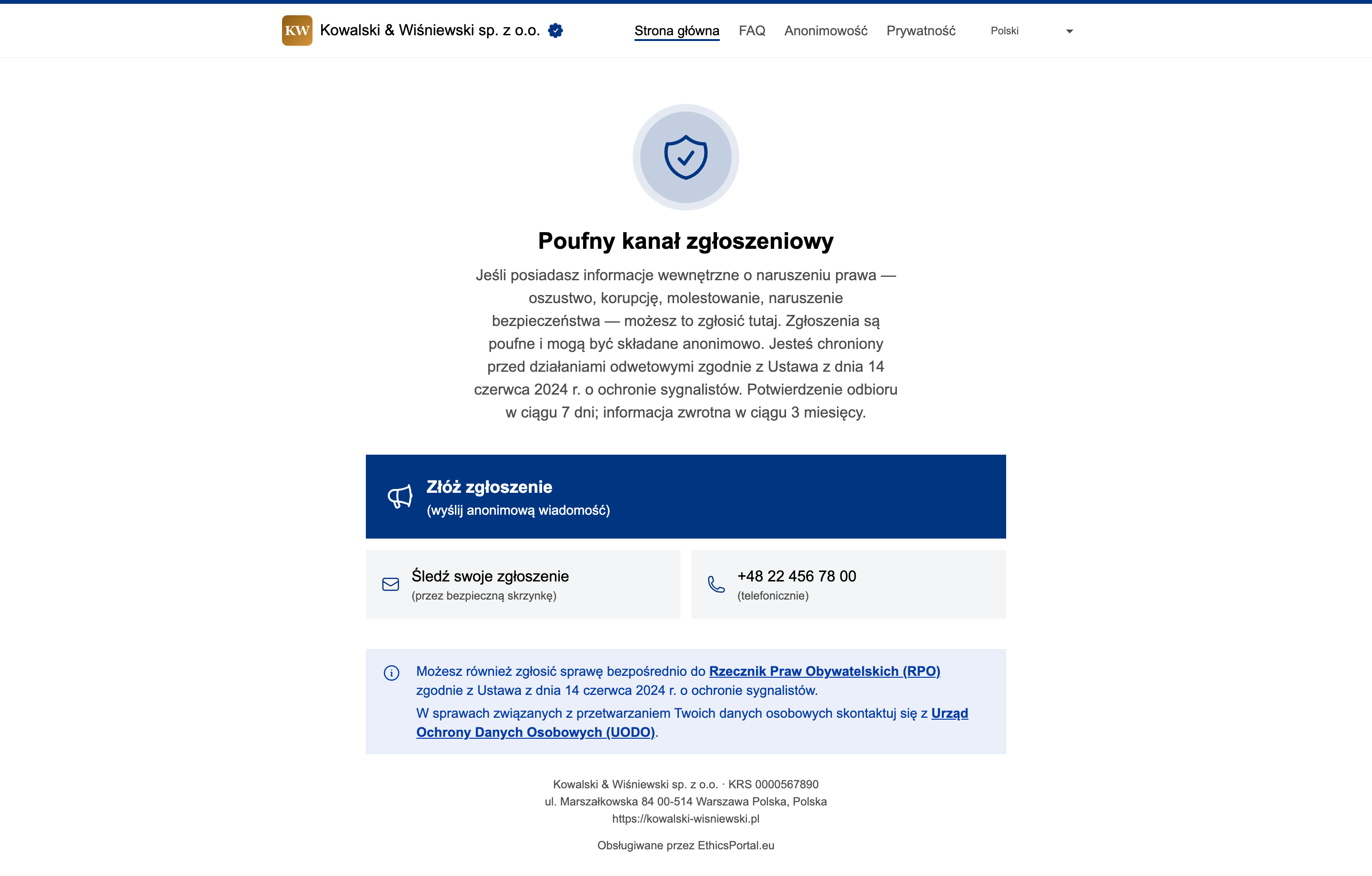 Udostępnianie linku i kodu QR kanału